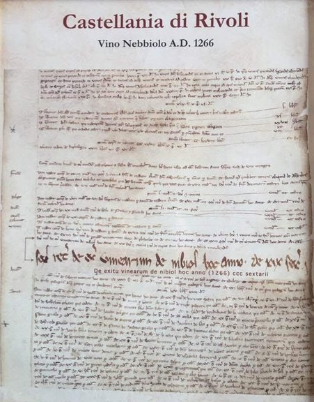 Documento storico Castellania di Rivoli anno 1266 - Nibiol